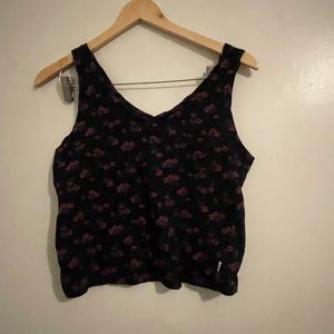 VANS cropped floral top